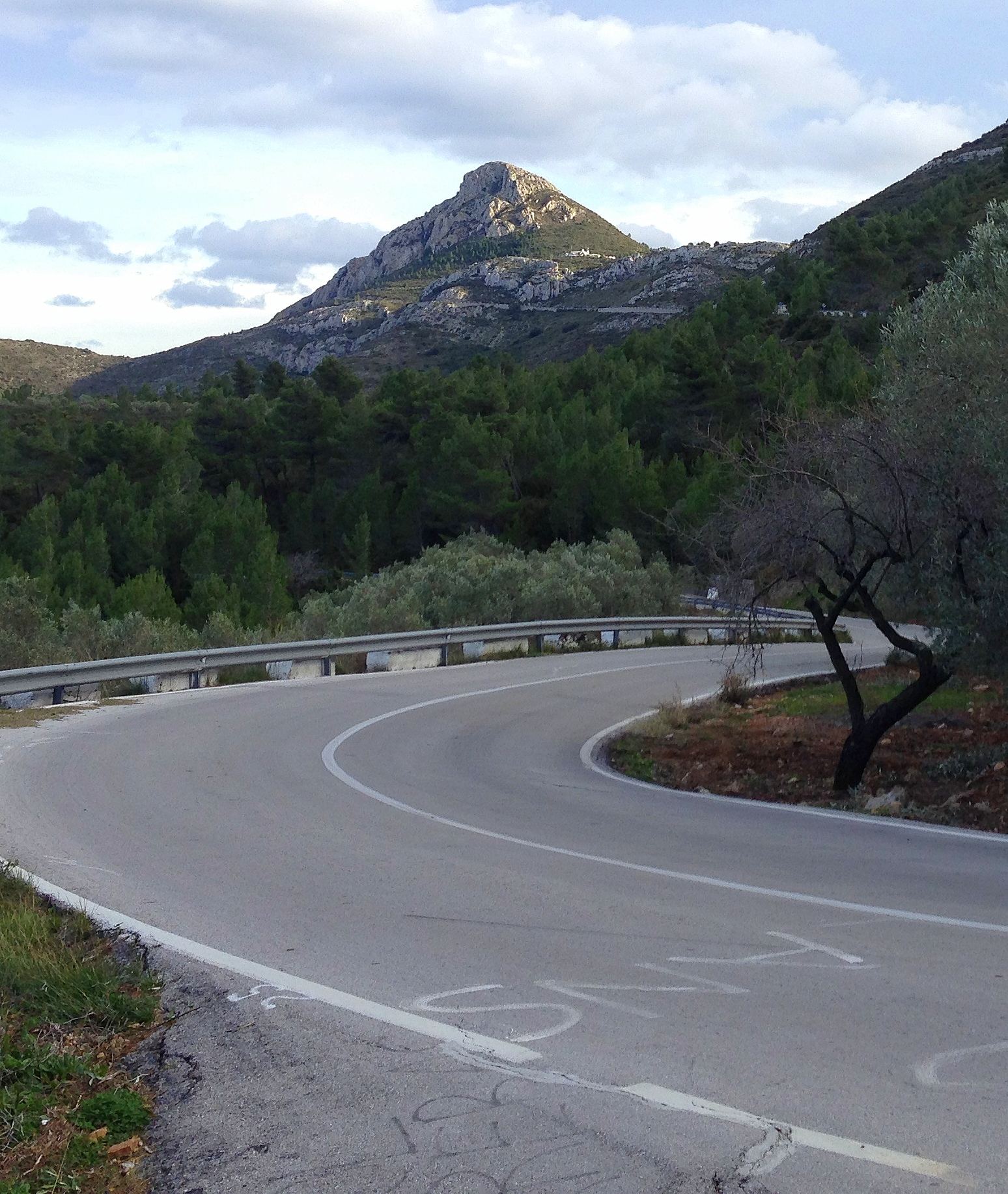 On the way up the Coll de Rates, the region's benchmark climb